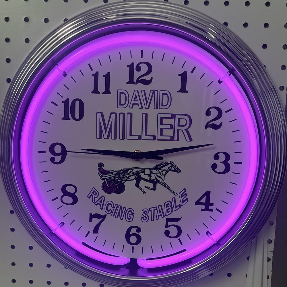David Miller Racing Stable custom neon clock by It's Lit Neon
