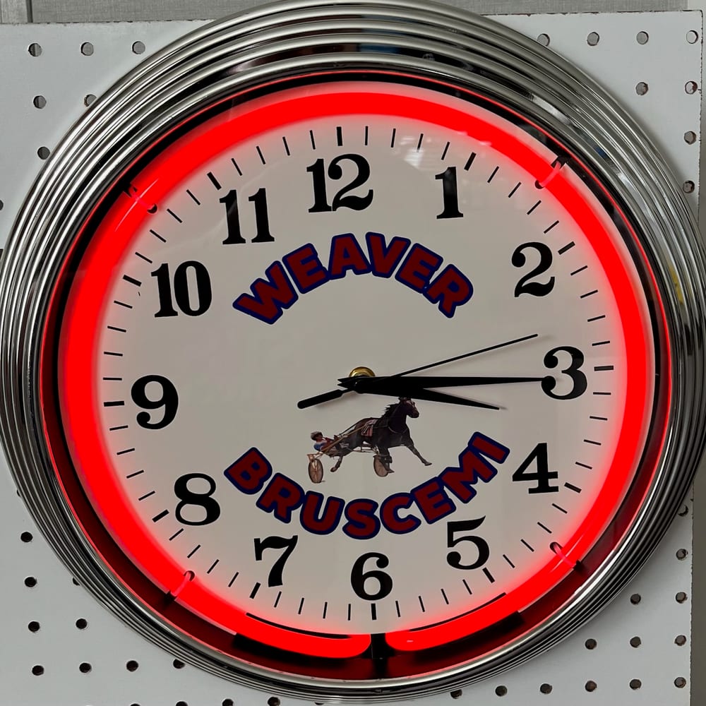 Weaver-Bruscemi custom neon clock by It's Lit Neon