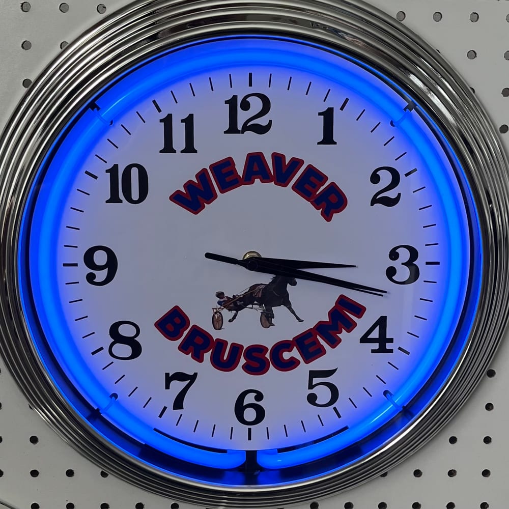 Weaver-Bruscemi custom neon clock by It's Lit Neon