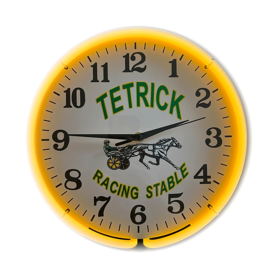 Tetrick Racing Stable custom neon clock by It’s Lit Neon