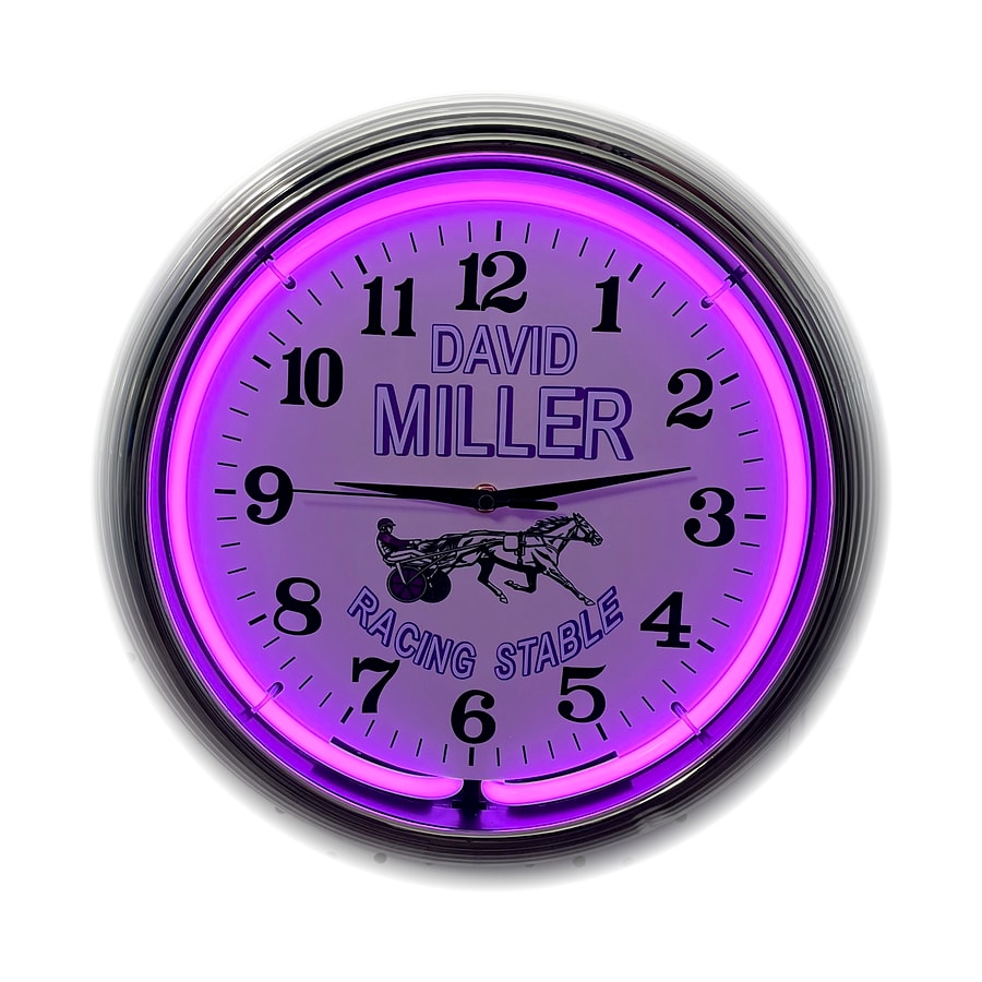 David Miller Racing Stable custom neon clock by It’s Lit Neon
