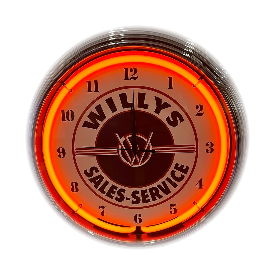 Willys Sales  Service custom neon clock by It’s Lit Neon