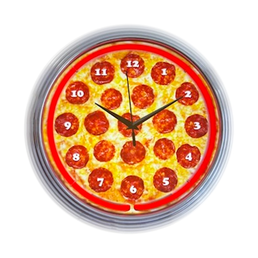 Pizza Time custom neon clock by It’s Lit Neon