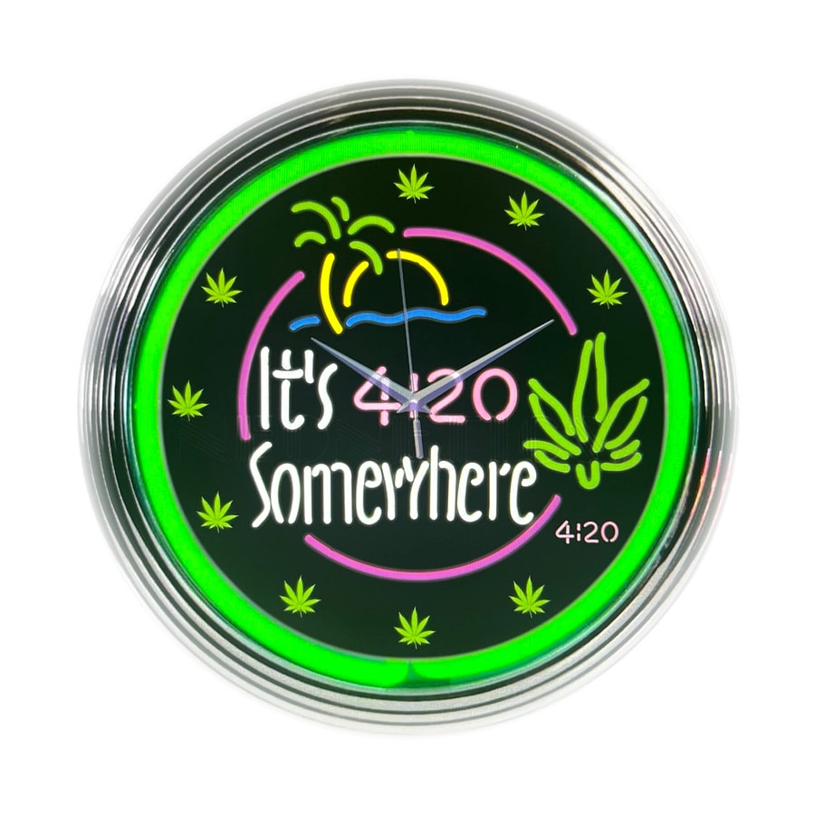 Its 4:20 Somewhere custom neon clock by It’s Lit Neon
