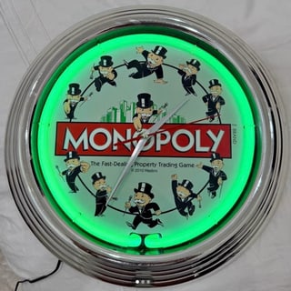 Monopoly neon clock design