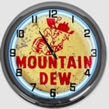 Mountain Dew neon clock design