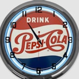 Pepsi-Cola neon clock design