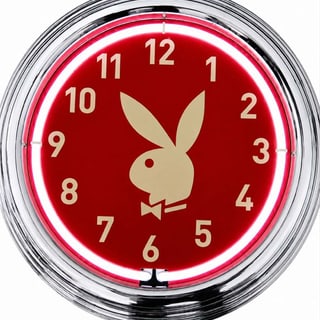 Playboy neon clock design