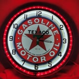 Texaco Motor Oil neon clock design