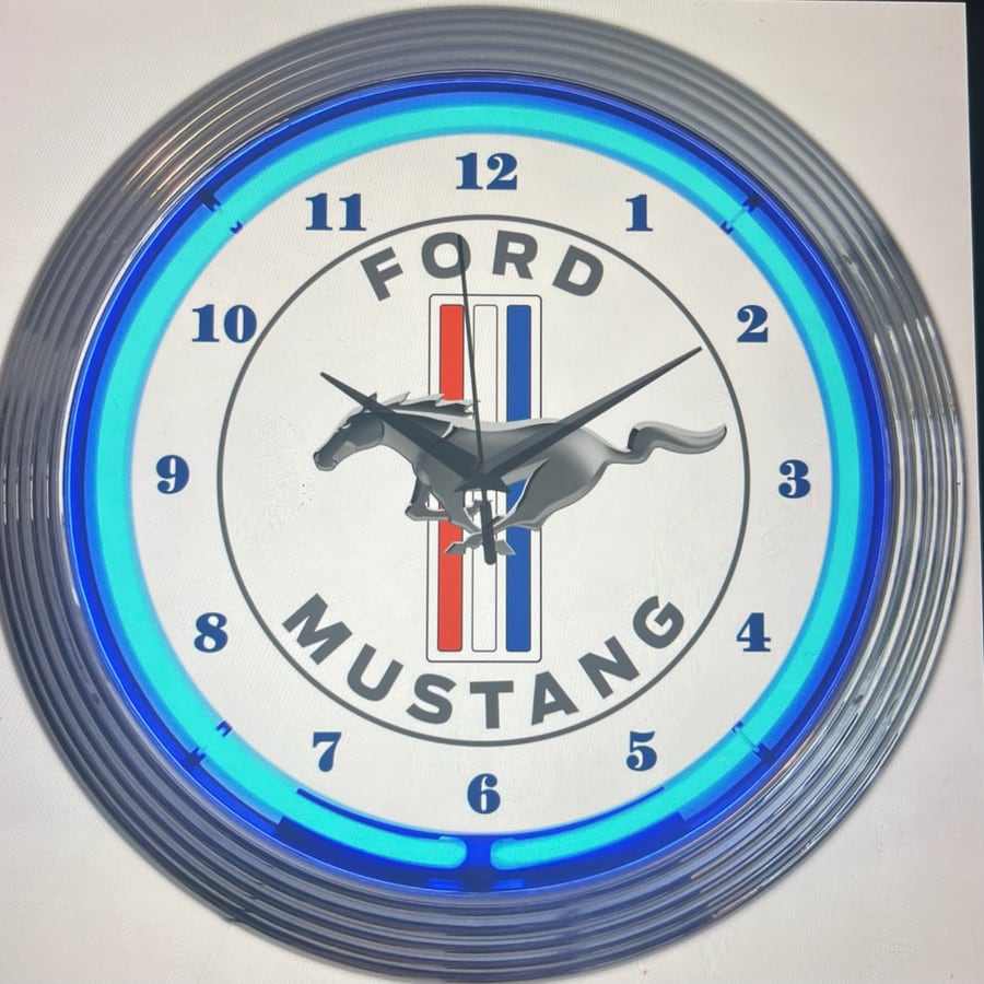 Ford Mustang · blue glow