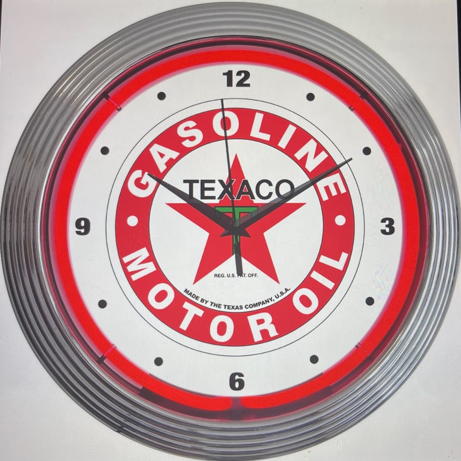 Texaco Motor Oil · red glow