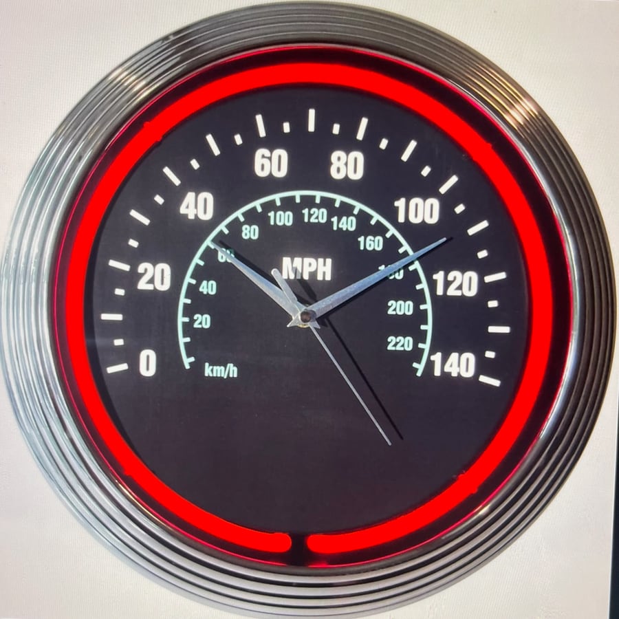 Speedometer · red glow