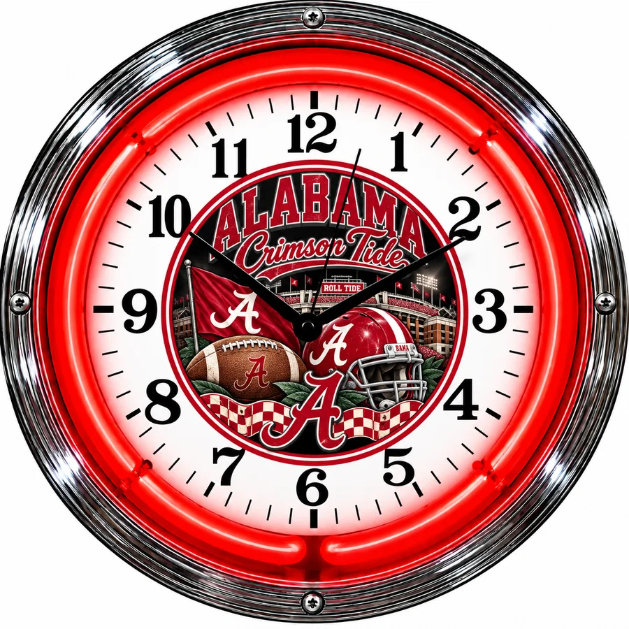 Alabama Crimson Tide, Crimson Tide neon clock