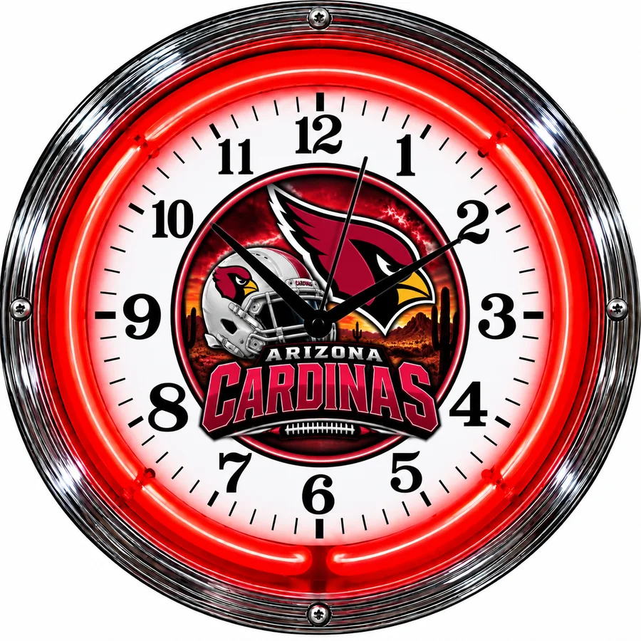 Arizona Cardinals, Helmet neon clock