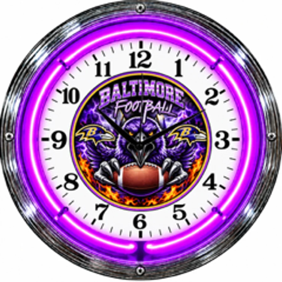 Baltimore Ravens, Baltimore Football neon clock