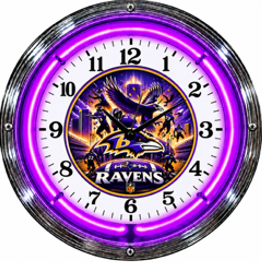 Baltimore Ravens, Skyline neon clock