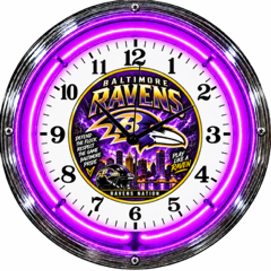 Baltimore Ravens, Ravens Nation neon clock