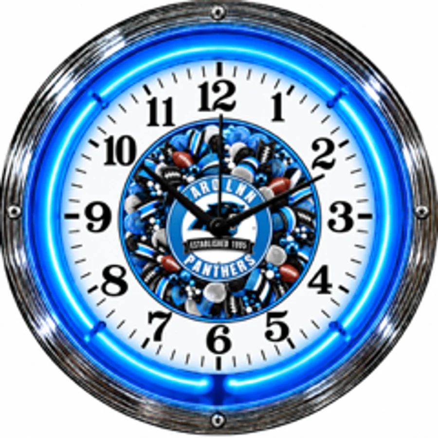 Carolina Panthers, Est. 1995 neon clock