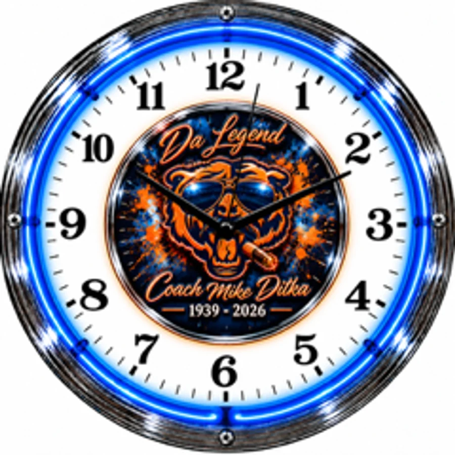 Coach Mike Ditka, Coach Mike Ditka: Da Legend Bear neon clock