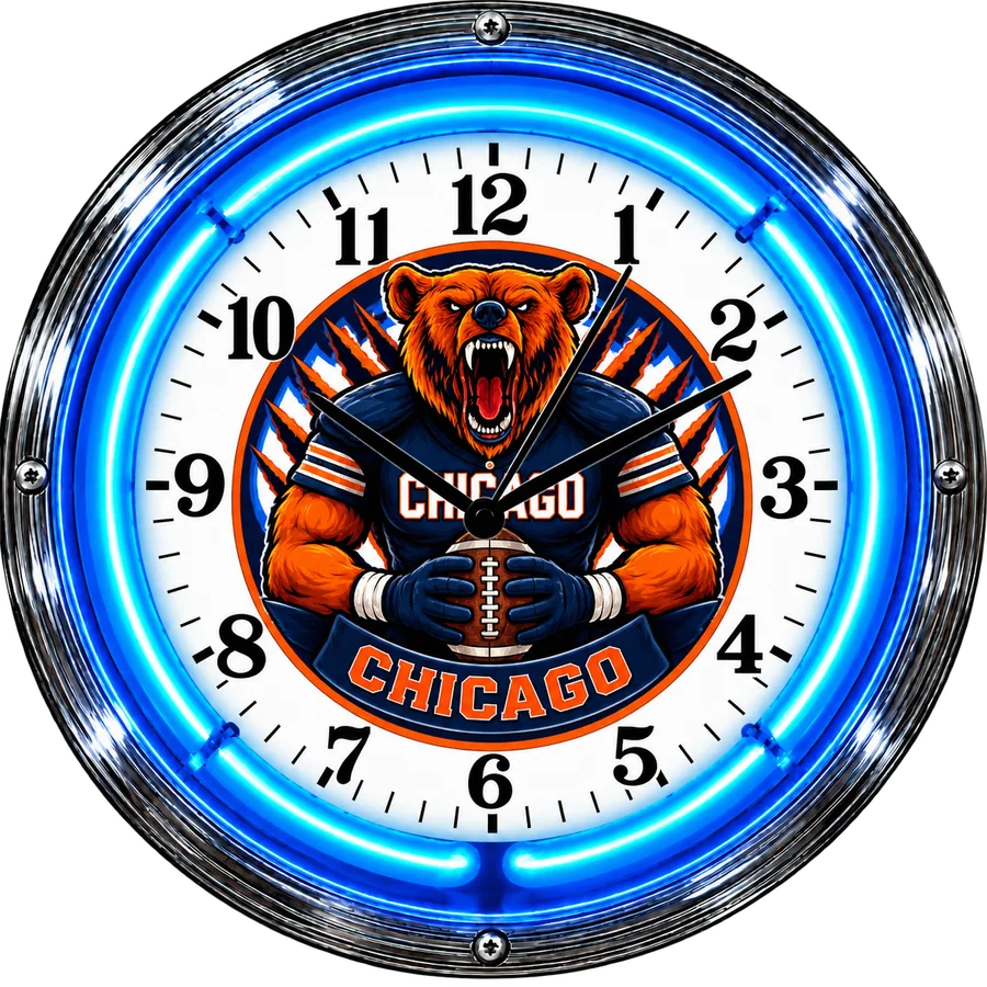 Chicago Bears, Chicago bear neon clock