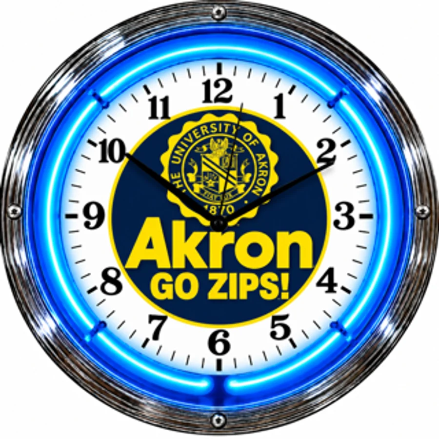 Akron Zips, Go Zips! neon clock