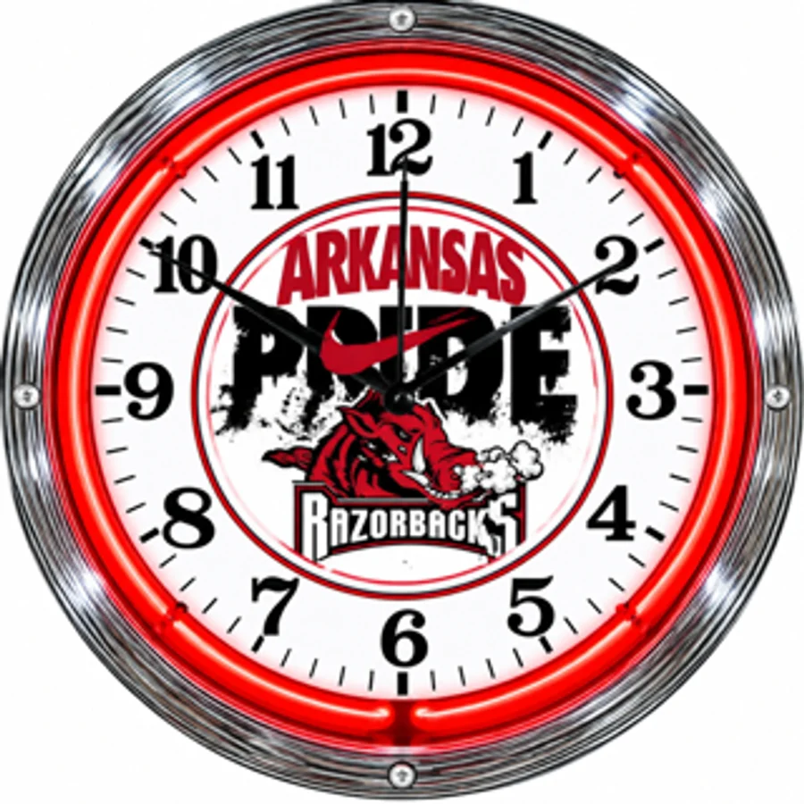 Arkansas Razorbacks, Arkansas Pride neon clock