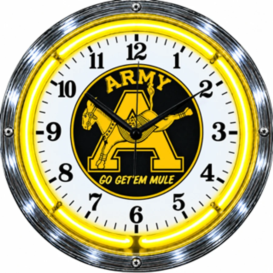 Army Black Knights, Go Get 'Em Mule neon clock