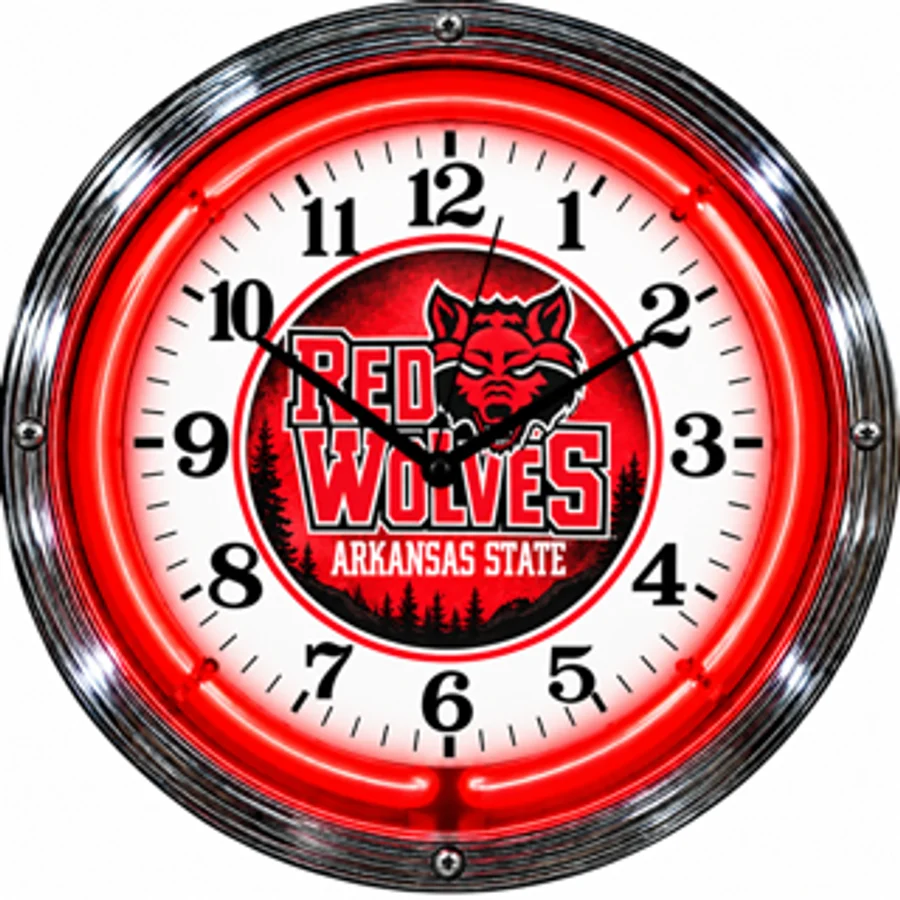 Arkansas State Red Wolves, Red Wolves neon clock