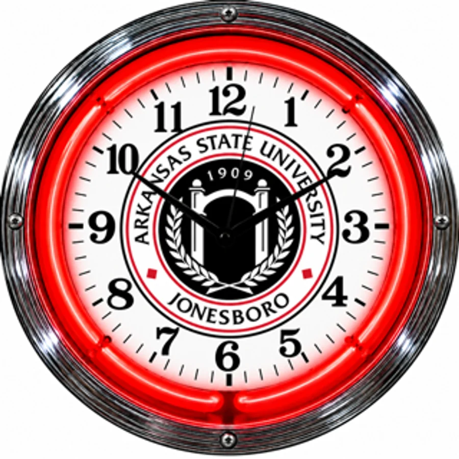 Arkansas State Red Wolves, Arkansas State University neon clock