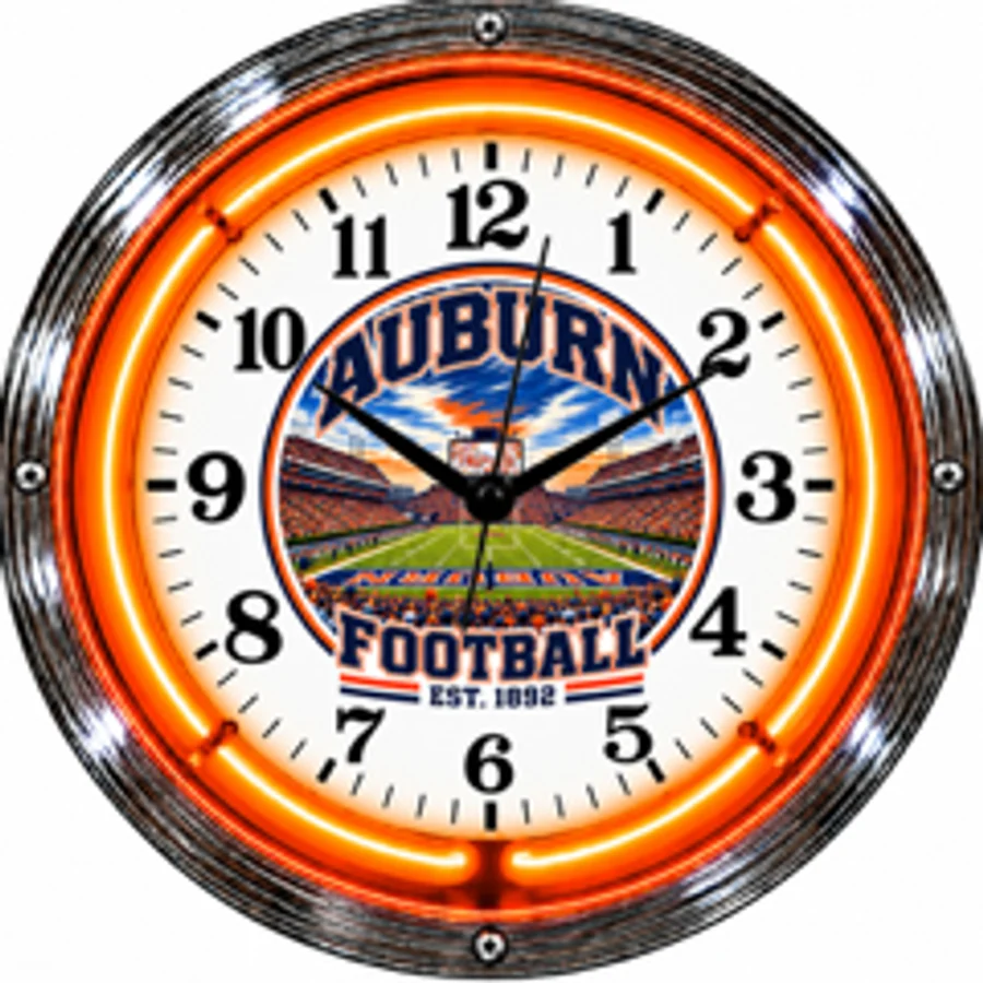 Auburn Tigers, Auburn Football neon clock