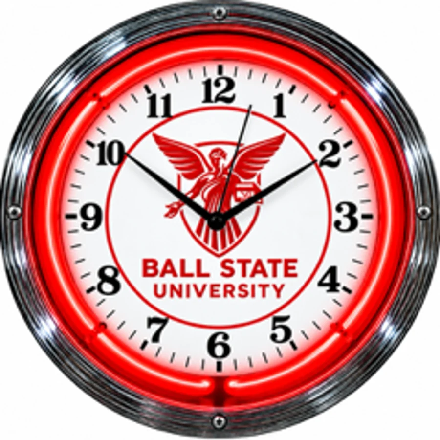 Ball State Cardinals, Ball State University neon clock