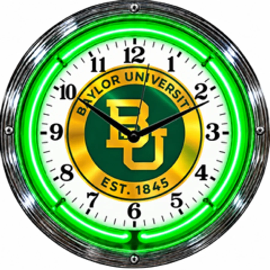 Baylor Bears, Baylor University Est. 1845 neon clock