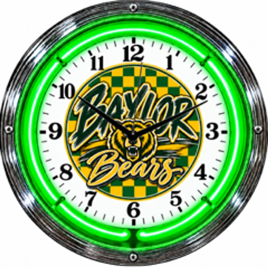 Baylor Bears, Bears Script neon clock