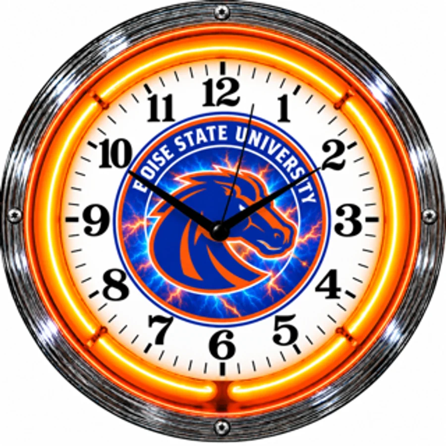 Boise State Broncos, Lightning Bronco neon clock