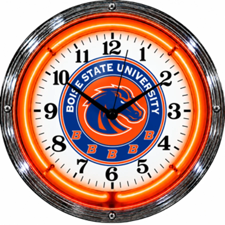 Boise State Broncos, Boise State University neon clock