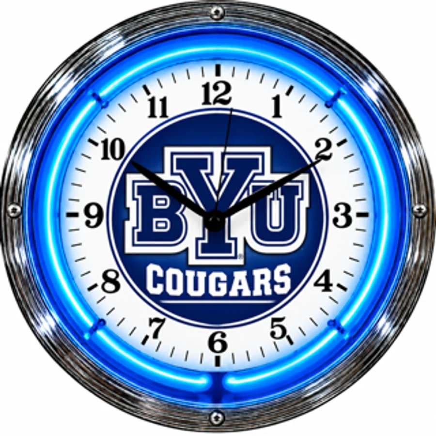 BYU Cougars, BYU Cougars neon clock