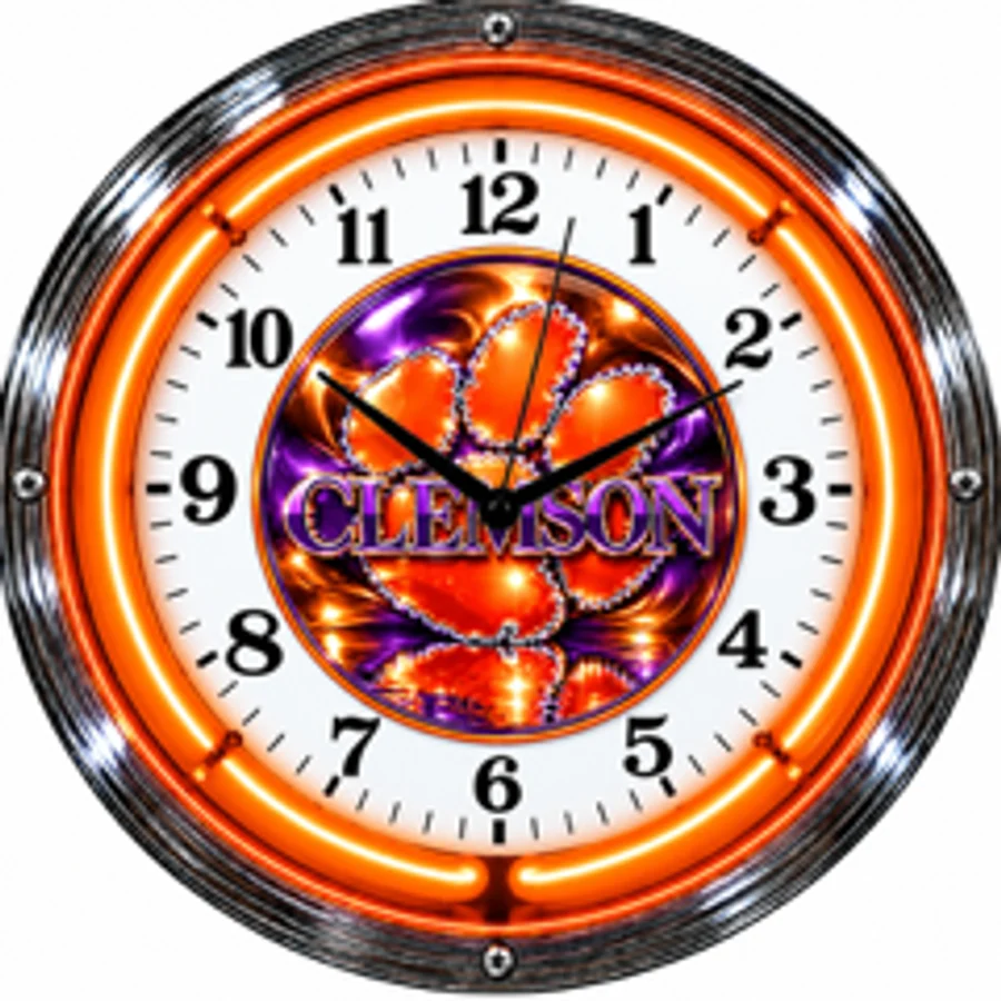 Clemson Tigers, Clemson Paw neon clock