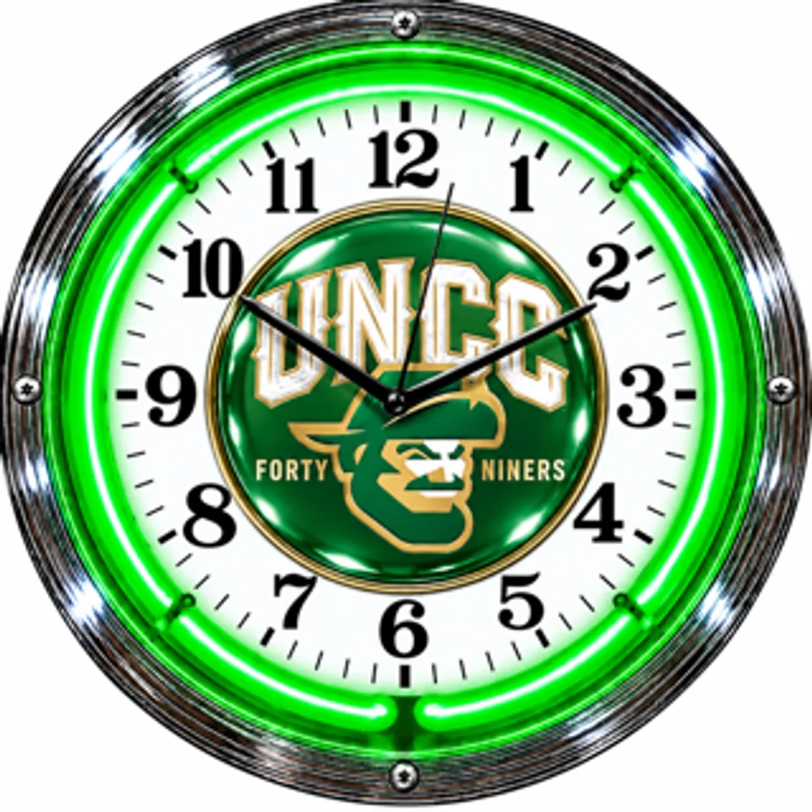 Charlotte 49ers, UNCC neon clock