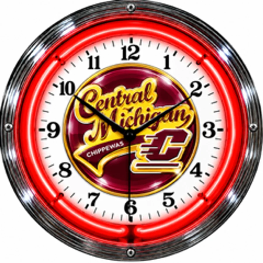 Central Michigan Chippewas, Central Michigan Badge neon clock