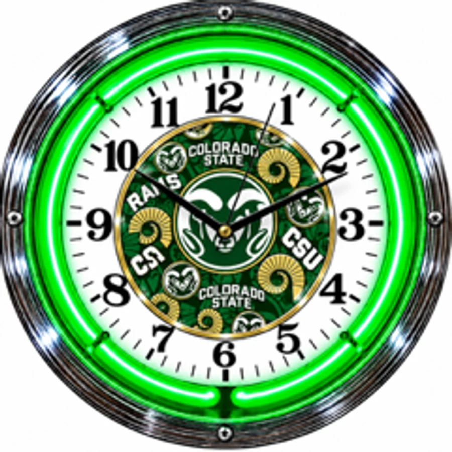 Colorado State Rams, CSU Pattern neon clock