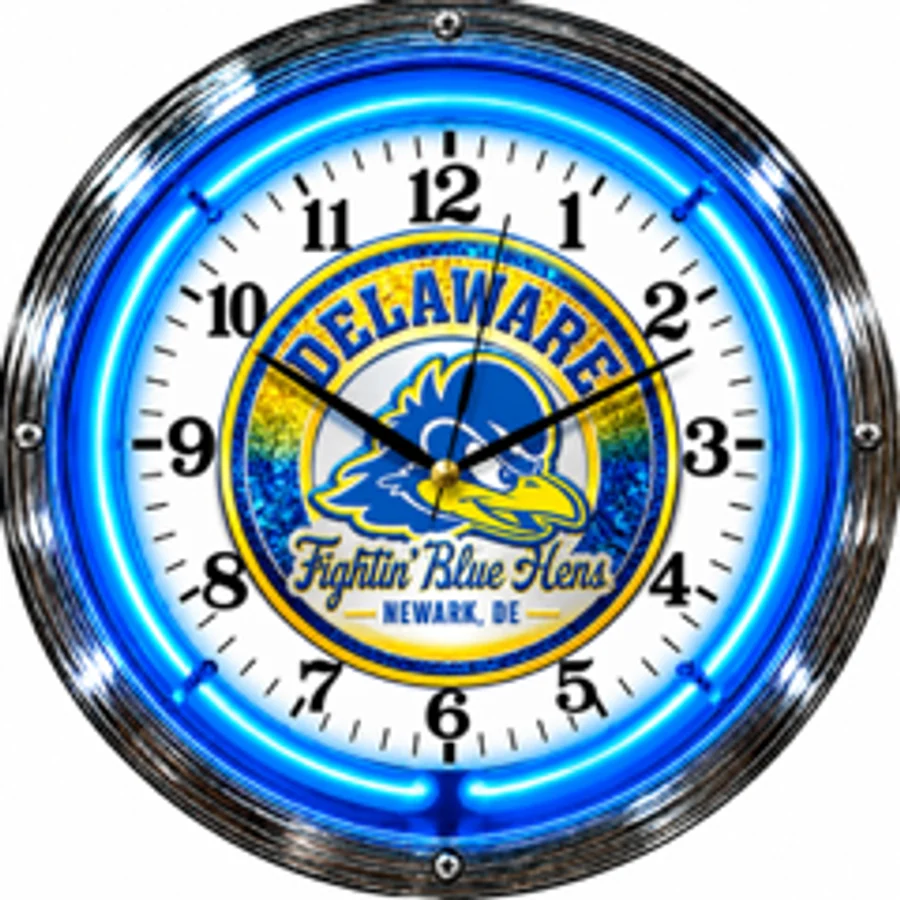 Delaware Blue Hens, Fightin' Blue Hens neon clock