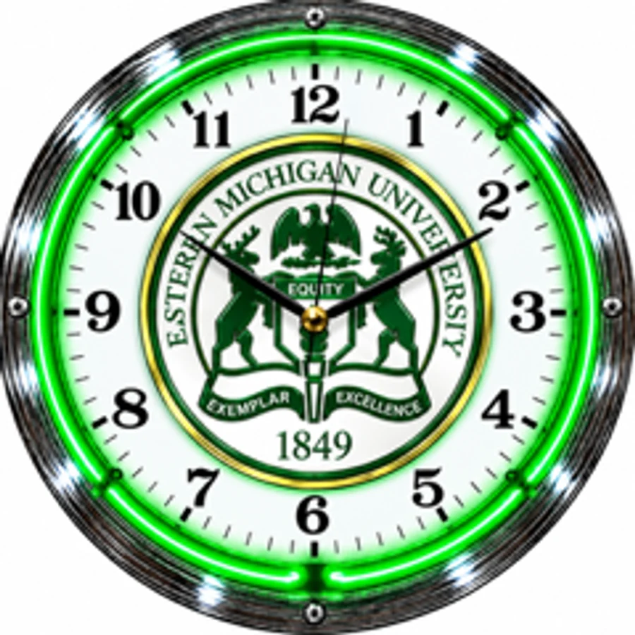 Eastern Michigan Eagles, EMU Seal 1849 neon clock