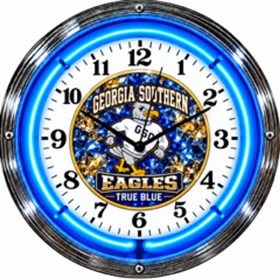 Georgia Southern Eagles, True Blue neon clock