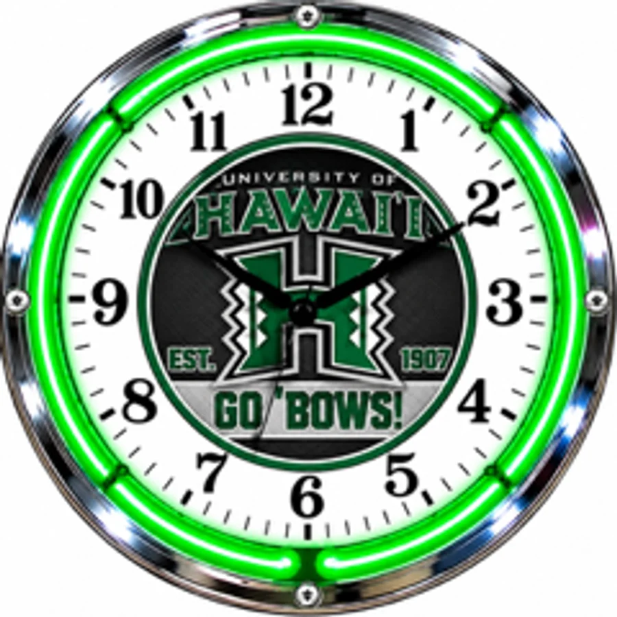 Hawai'i Rainbow Warriors, Go Bows! neon clock