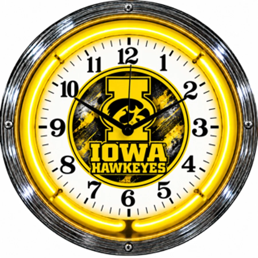 Iowa Hawkeyes, Iowa Hawkeyes neon clock