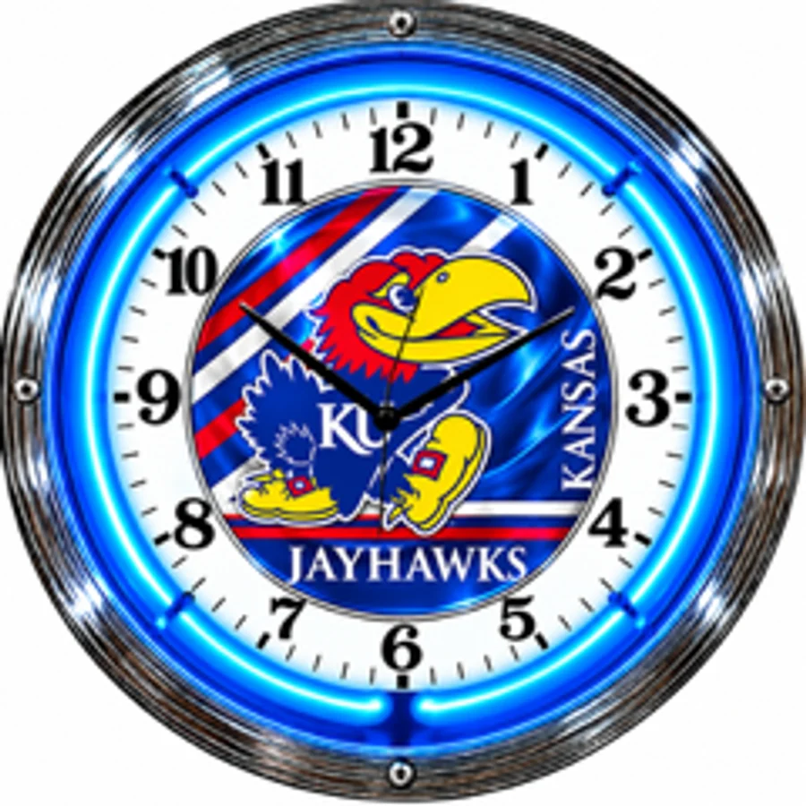 Kansas Jayhawks, KU Jayhawks neon clock