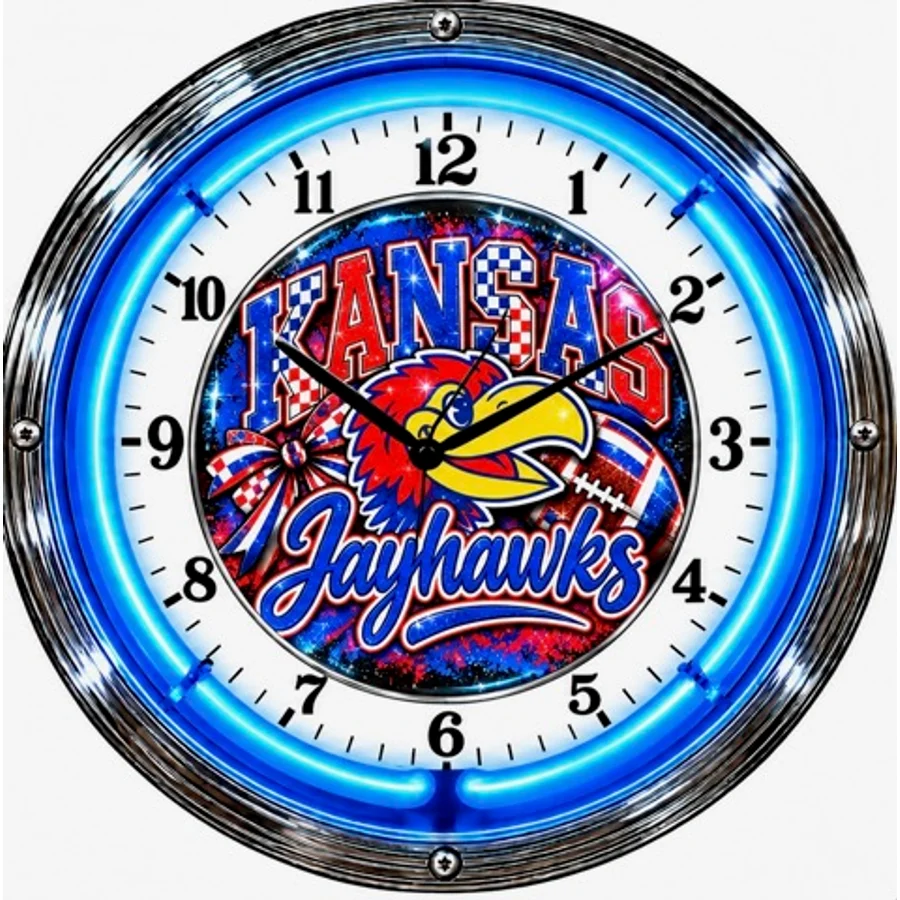 Kansas Jayhawks, Kansas Jayhawks neon clock