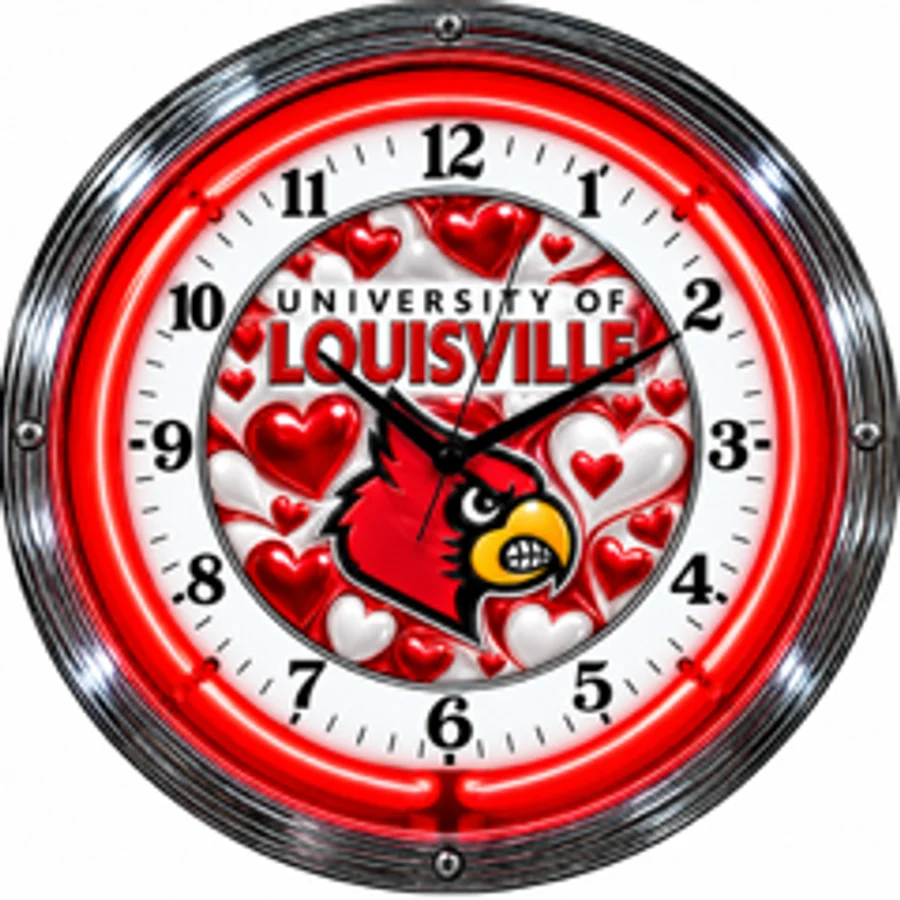 Louisville Cardinals, Louisville Hearts neon clock