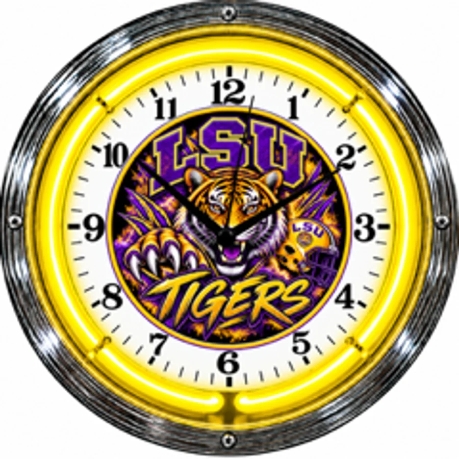 LSU Tigers, Tiger Claw neon clock