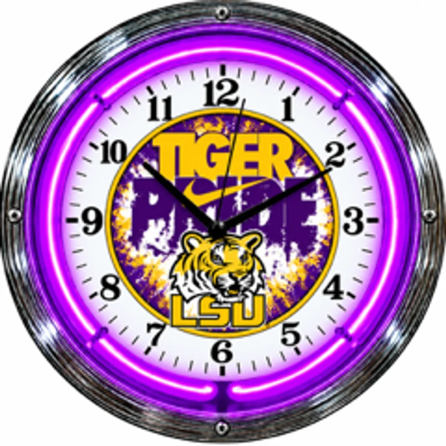 LSU Tigers, Tiger Pride neon clock